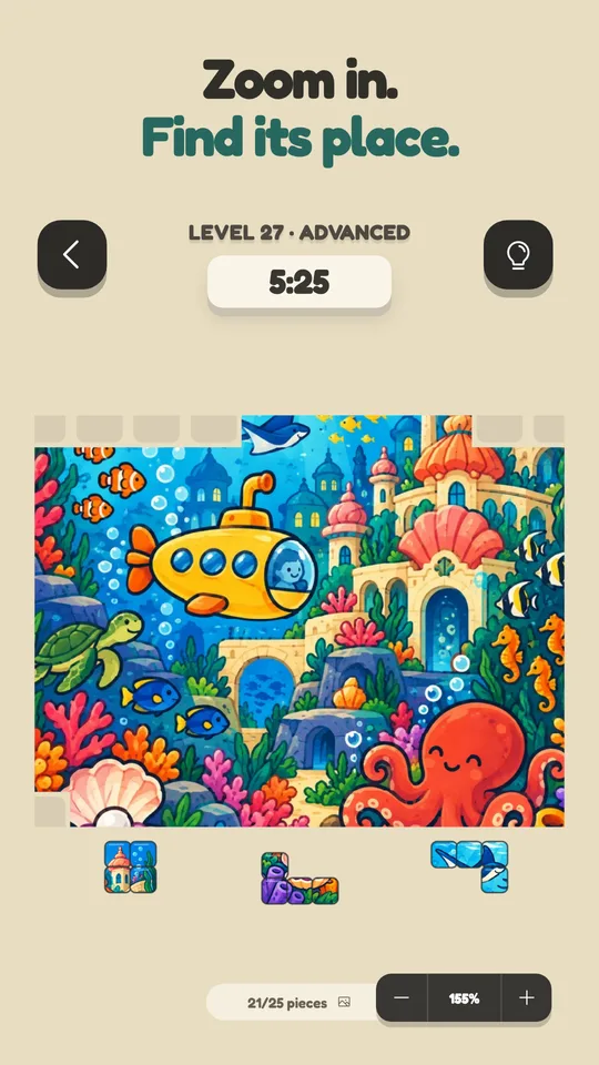 Photo Puzzle: Picture Pieces: Photo puzzle maker: turn your photos into block puzzles. Play offline. — Enlarge screenshot 3