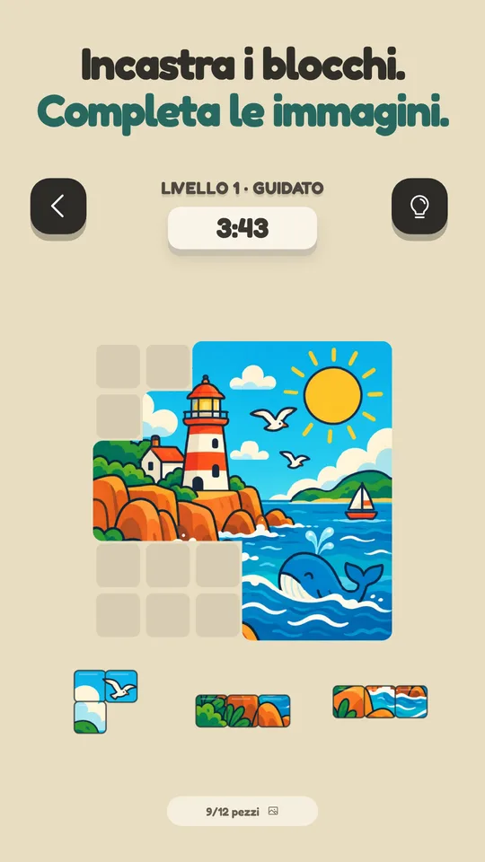Puzzle Foto: Blocchi: Crea puzzle con le tue foto. Incastra i blocchi e svela le immagini. — Ingrandisci schermata 2
