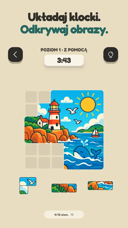 Puzzle ze Zdjęć: Klocki: Twórz puzzle ze swoich zdjęć. Układaj klocki i odkrywaj obrazy. — Powiększ zrzut ekranu 2